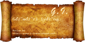 Gömöri Ivána névjegykártya